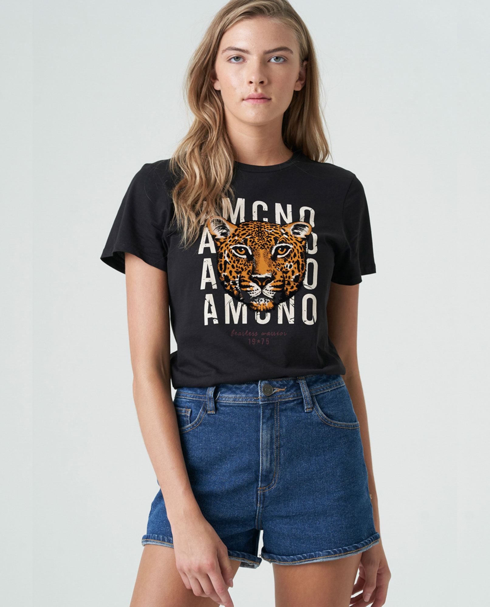 Short para mujer en denim tono oscuro Mom