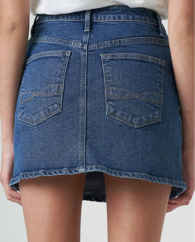 Falda para mujer en denim tono oscuro Compra