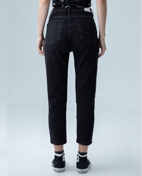 Jean para mujer fit Moda negro oscuro bota ajustada Straight