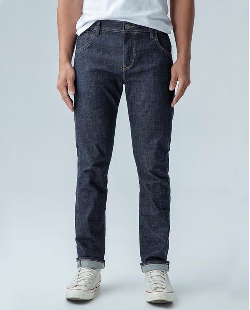 Jean para hombre fit Oregon tono oscuro bota recta con algodón orgánico