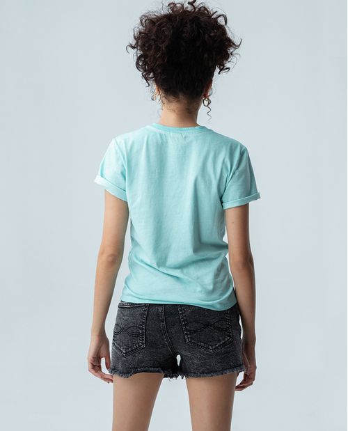 Camiseta para mujer manga corta con efecto tie dye