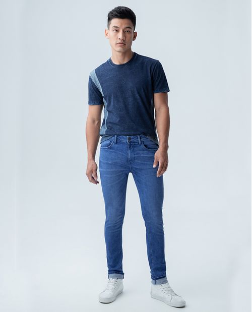 Jean para hombre fit Missouri tono medio bota ajustada con poliéster reciclado
