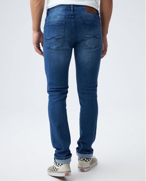 Jean para hombre fit Orleans azul medio oscuro bota ajustada esencial