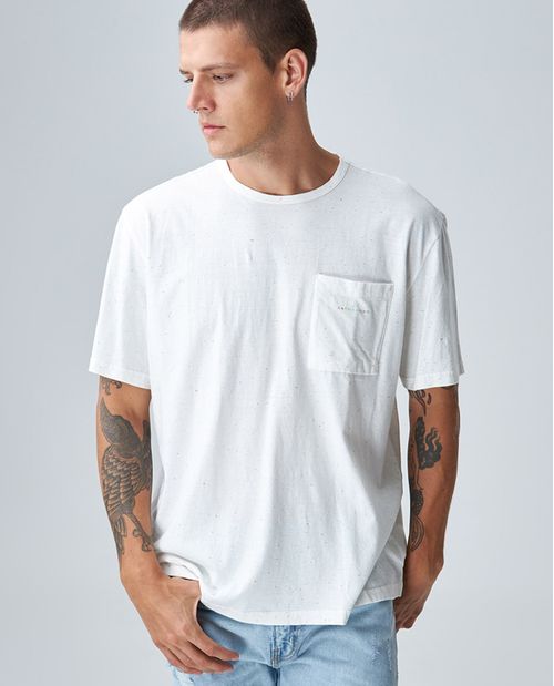Camiseta para hombre Moda manga corta con bolsillo