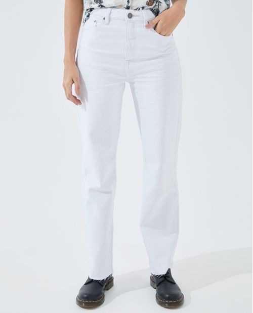 Flare jean blanco para mujer