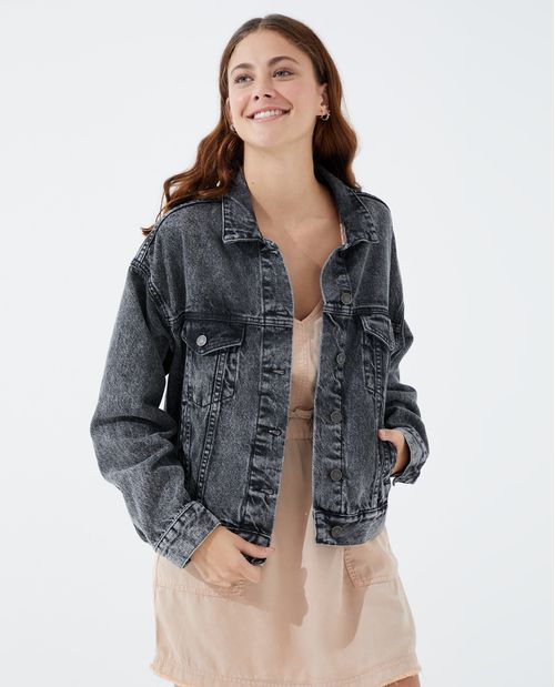 Chaqueta oversized de denim para mujer