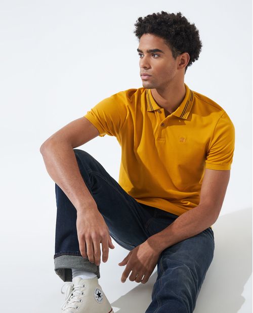 Camiseta tipo polo recta para hombre