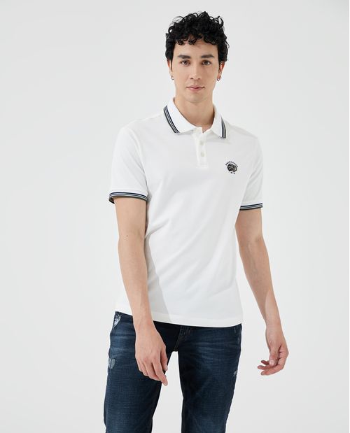 Camiseta tipo polo con logotipo para hombre