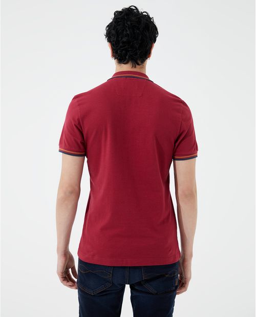 Camiseta tipo polo con logo para hombre