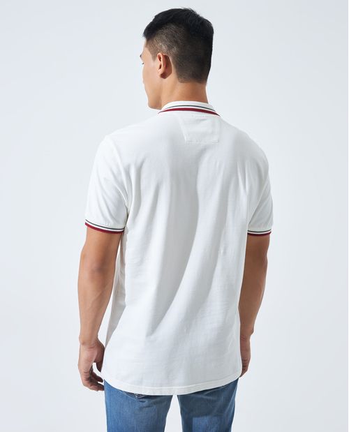 Camiseta tipo polo con logo para hombre