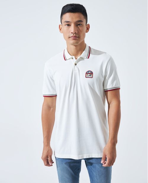 Camiseta tipo polo con logo para hombre
