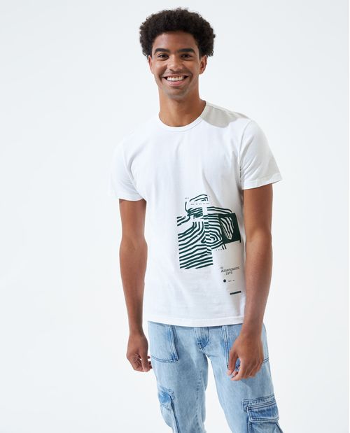 Camiseta slim manga corta para hombre
