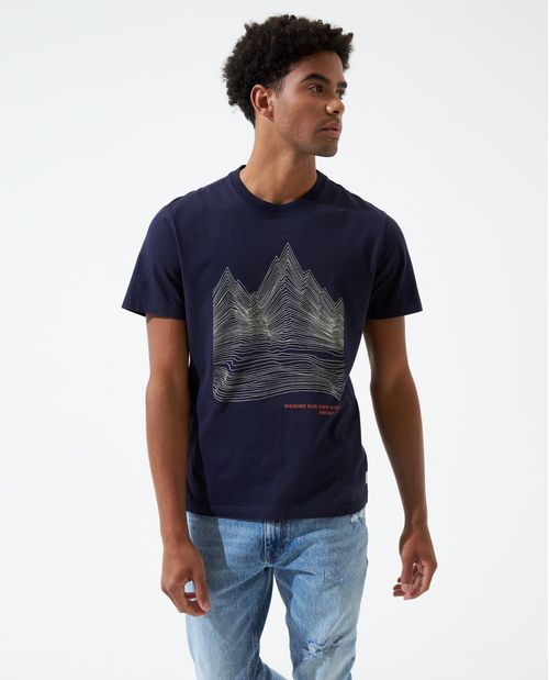 Camiseta slim fit en algodón orgánico para hombre