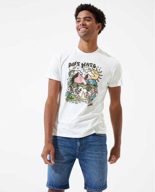 Camiseta con estampado para hombre