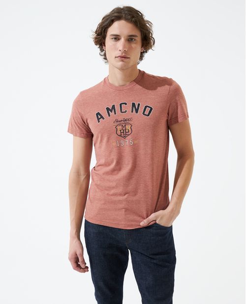 Camiseta manga corta con estampado para hombre