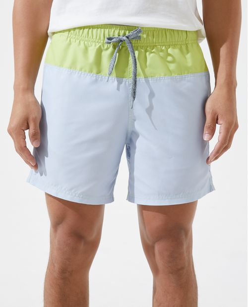 Pantaloneta de baño bicolor para hombre