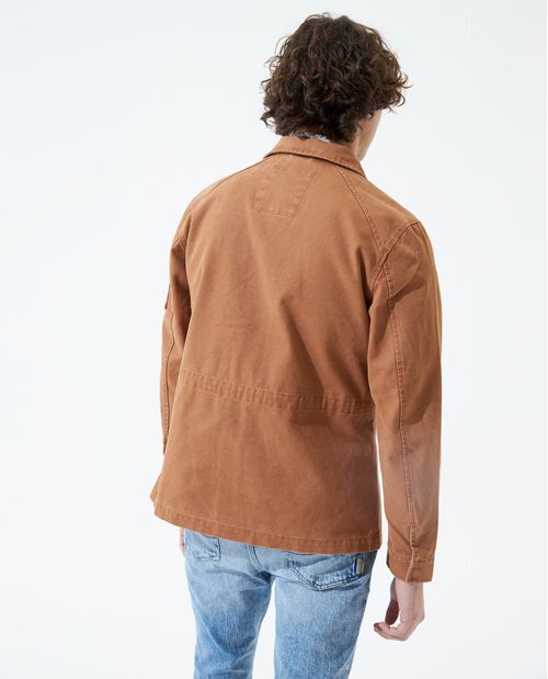 Chaqueta parka teñida para hombre