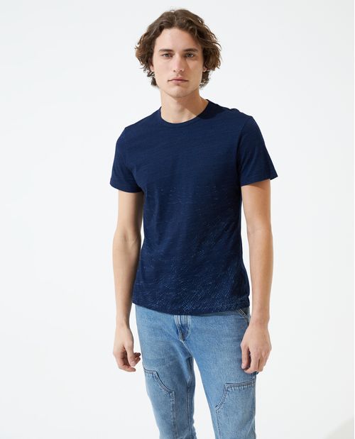 Camiseta clásica de base denim para hombre