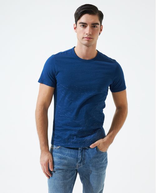 Camiseta clásica de base denim para hombre
