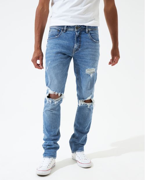 Jean Slim tono medio para hombre