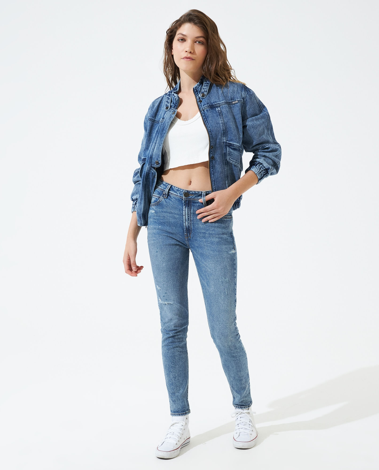 Jean skinny tono medio para mujer