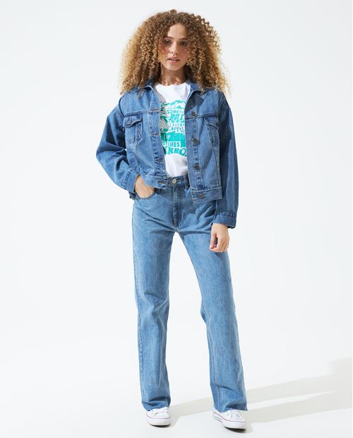 Jean Boyfit con bordados para mujer