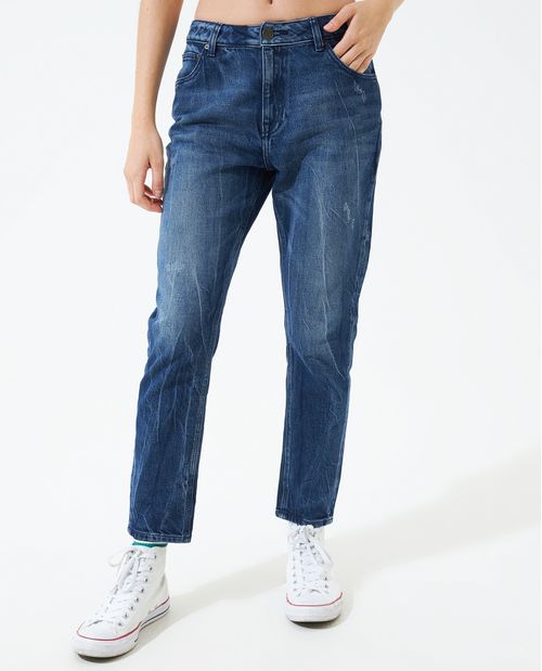 Jean Boyfit tono medio para mujer