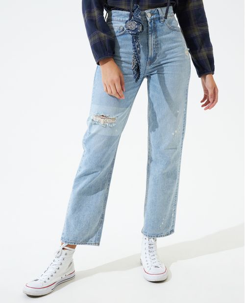 Jean Straight tono claro para mujer