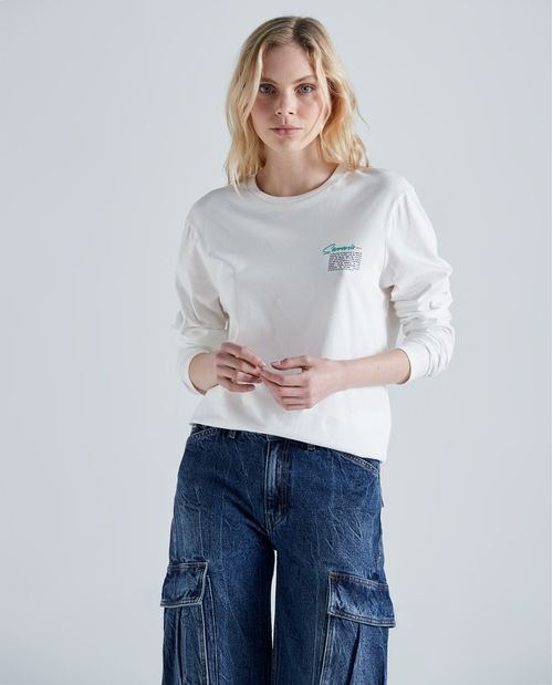 Camiseta estampado de paisaje unisex