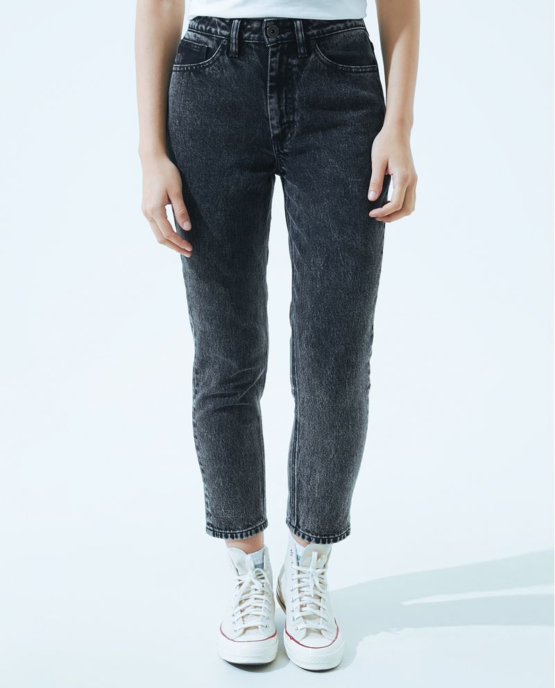 Jeans mom-fit algodón - Mujer