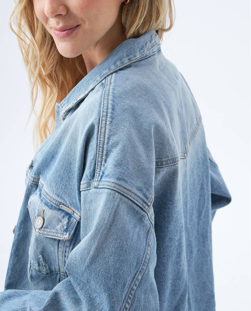 Chaqueta mezclilla americanino mujer sale