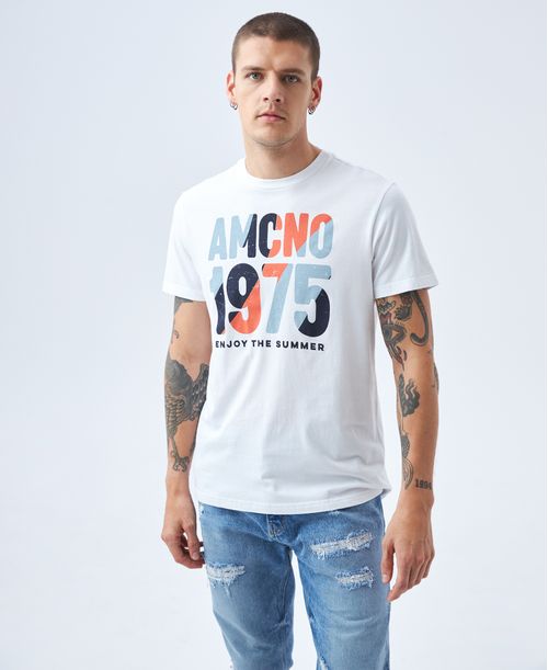 Camiseta con estampado AMCNO para hombre