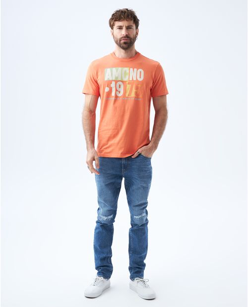 Camiseta con estampado AMCNO para hombre