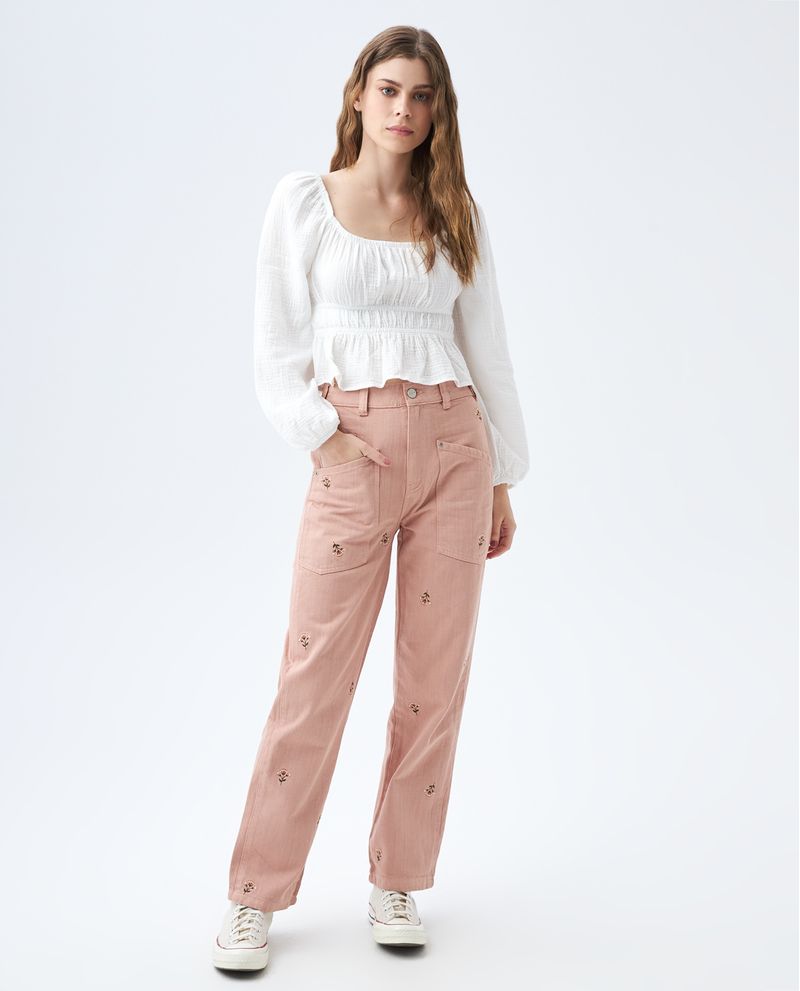 Pantalón tiro alto para mujer