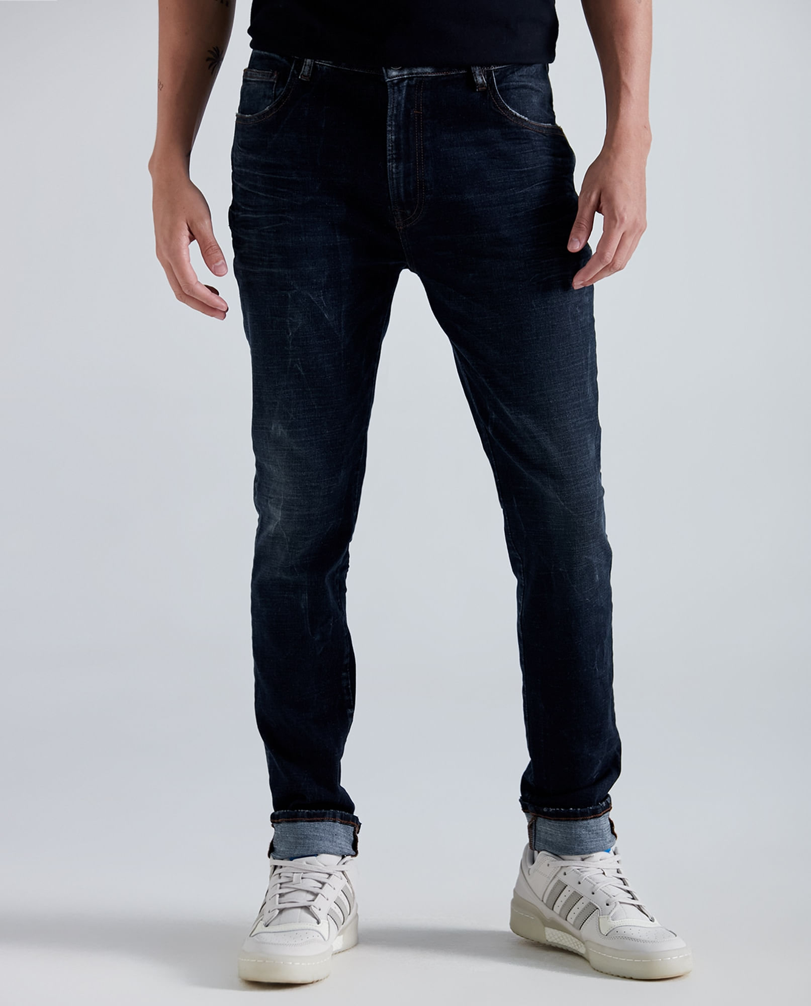 Jean Skinny fit tiro alto para hombre