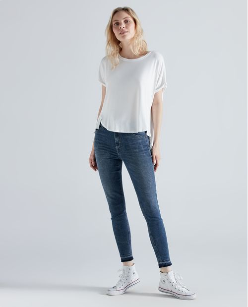 Jean Jegging fit con rotos para mujer