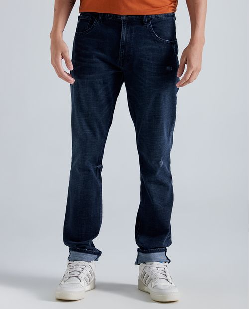 Jean Slim and Straight fit oscuro para hombre