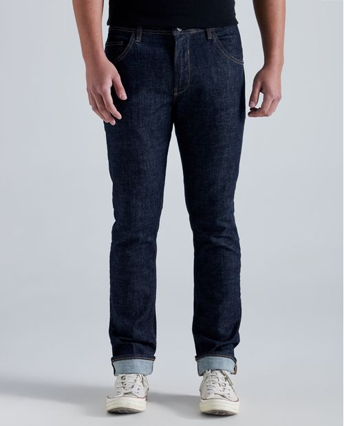 Jean Slim and Straight fit tiro medio para hombre