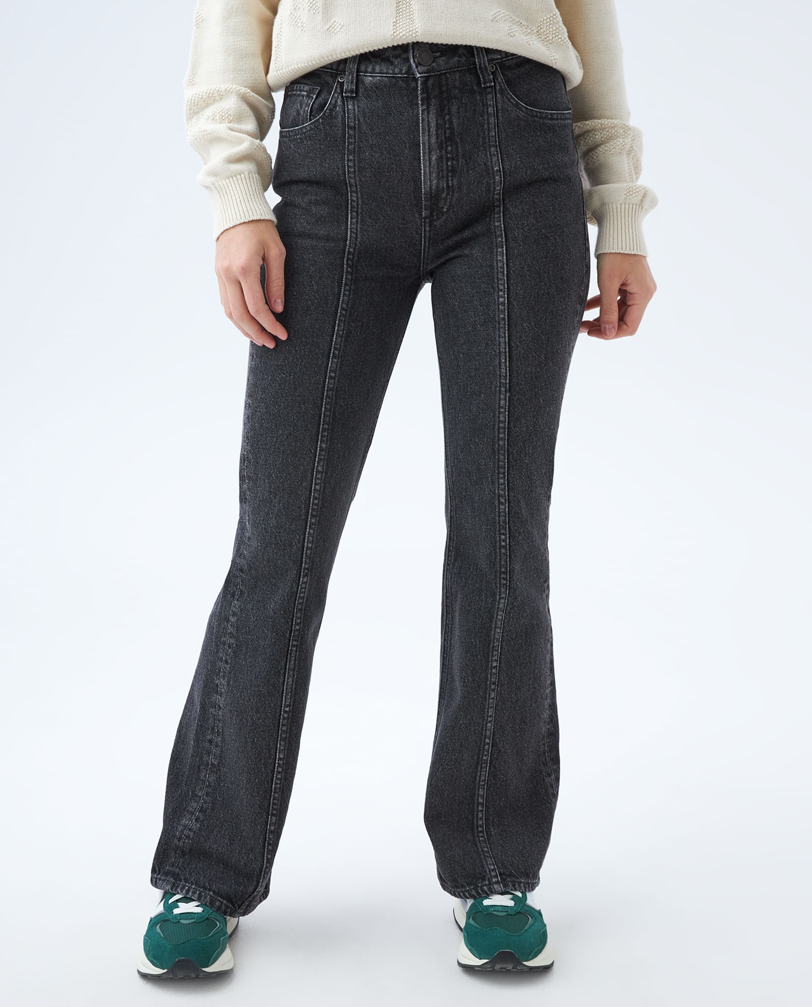 Jean Vintage fit negro para mujer