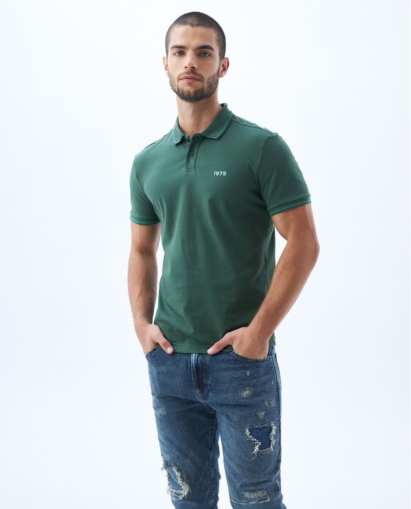 Polo con cuello tejido para hombre Tienda Online