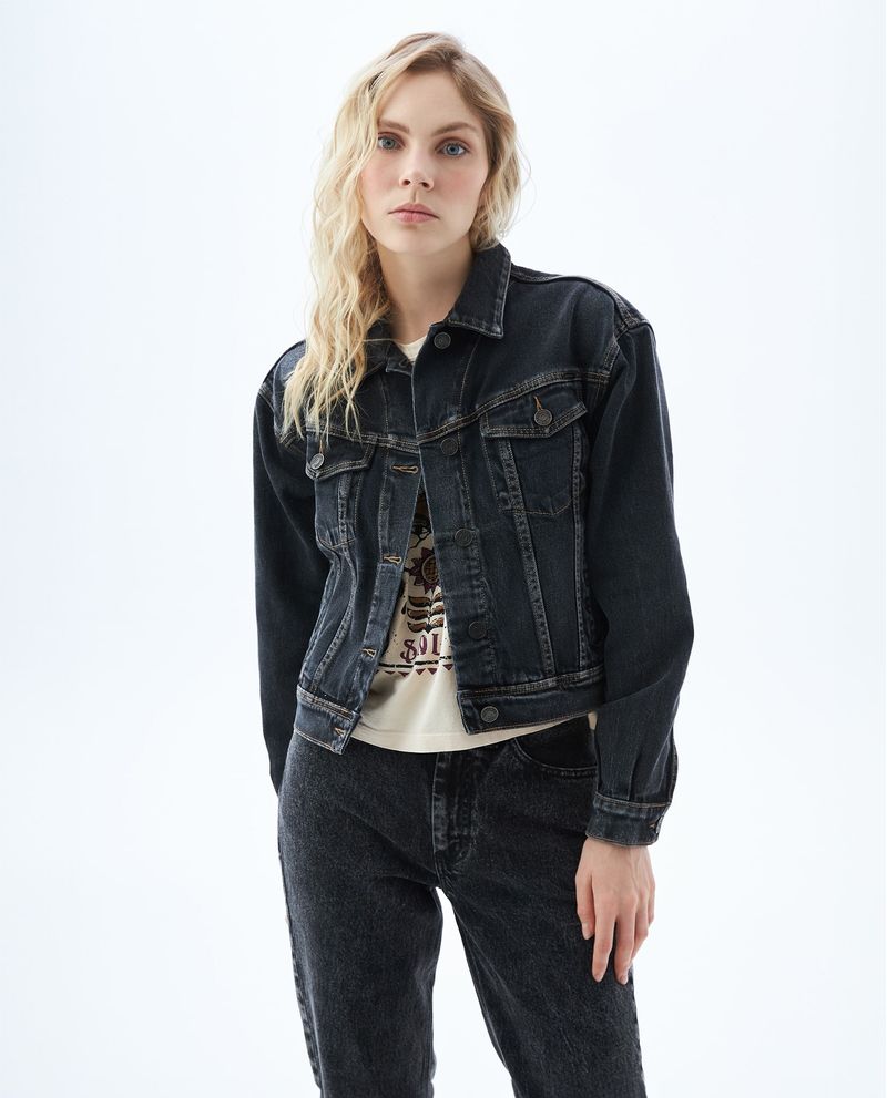 Chaqueta en black denim para mujer Tienda Online