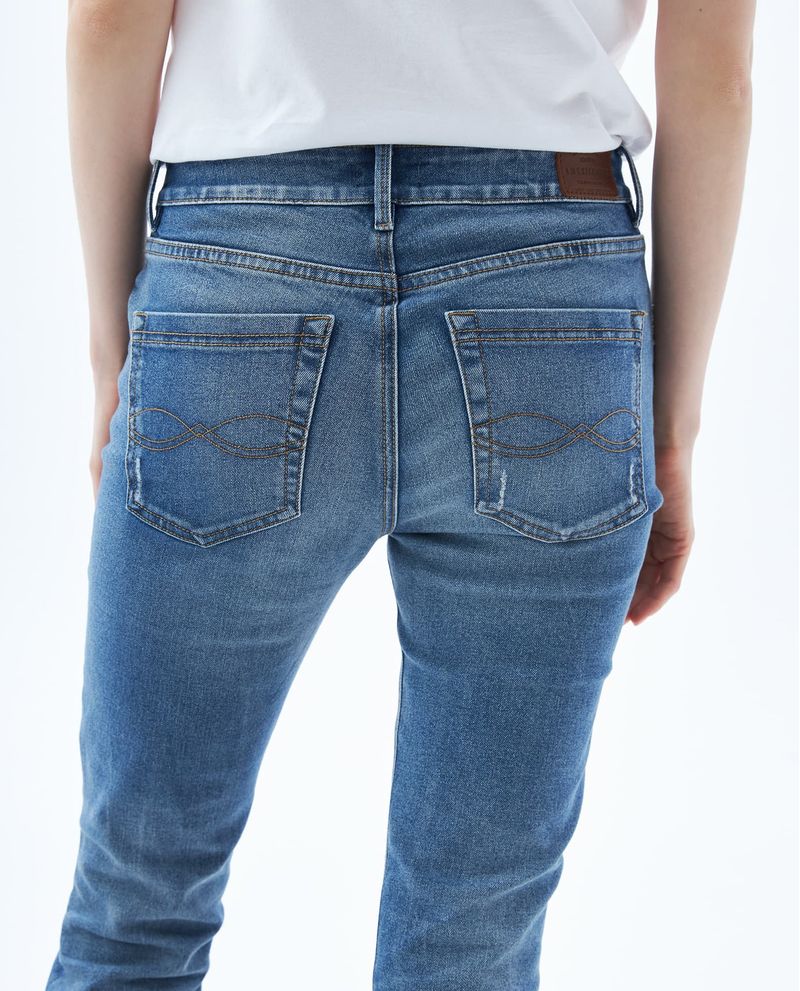Pantalones de Mujer, Jeans Tiro Alto Sin Bolsas – Corte Skinny Talla 9, Pantalones de Mujer de Mezclilla – Azul Claro, SVI Jean - Efecto Push Up