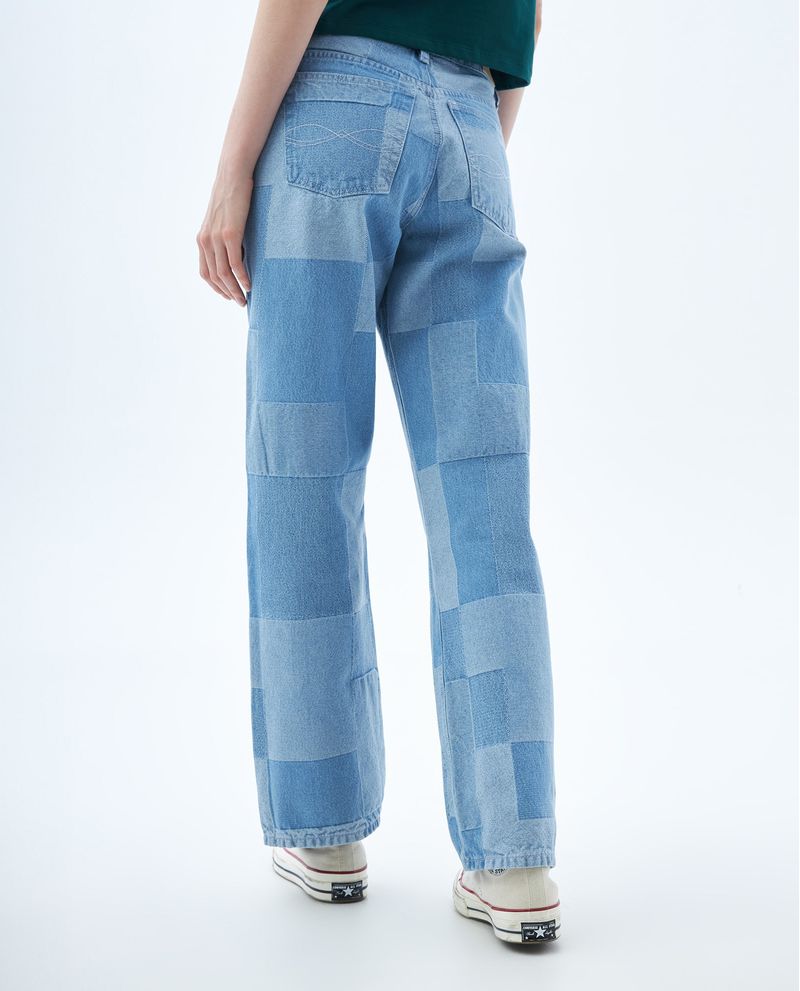  Pantalones de mezclilla para mujer, jeans con agujeros e  estampados, jeans delgados para mujer, Azul / Patchwork, S : Ropa, Zapatos  y Joyería