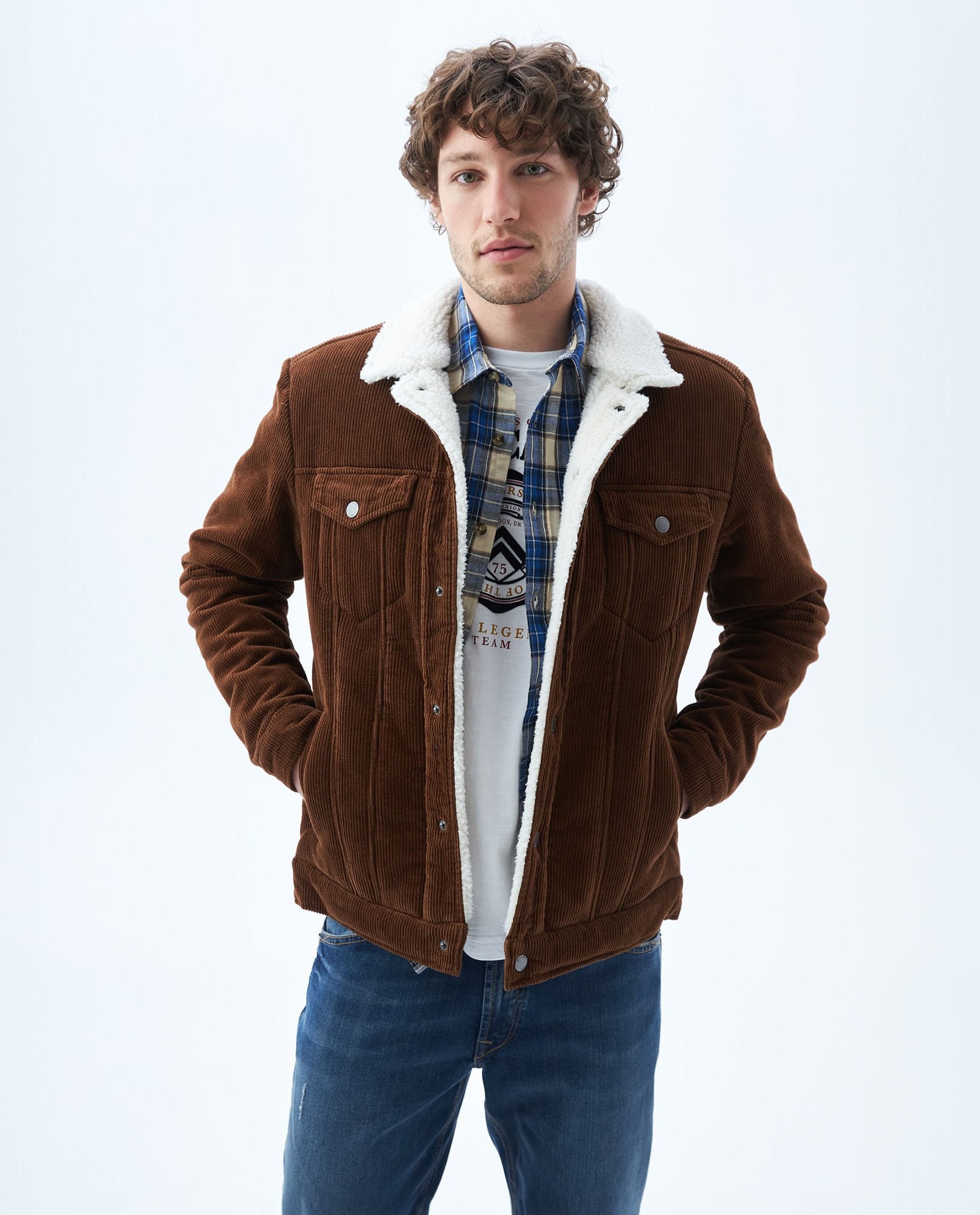 Chaqueta mezclilla americanino online hombre