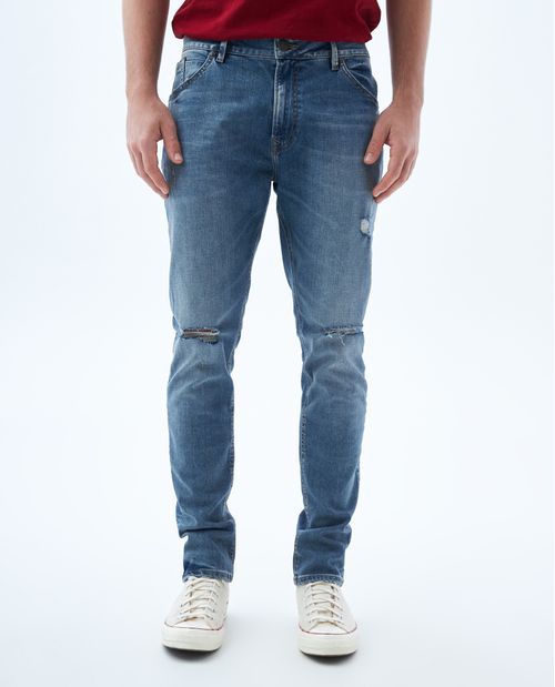 Jean Tapered tono medio para hombre