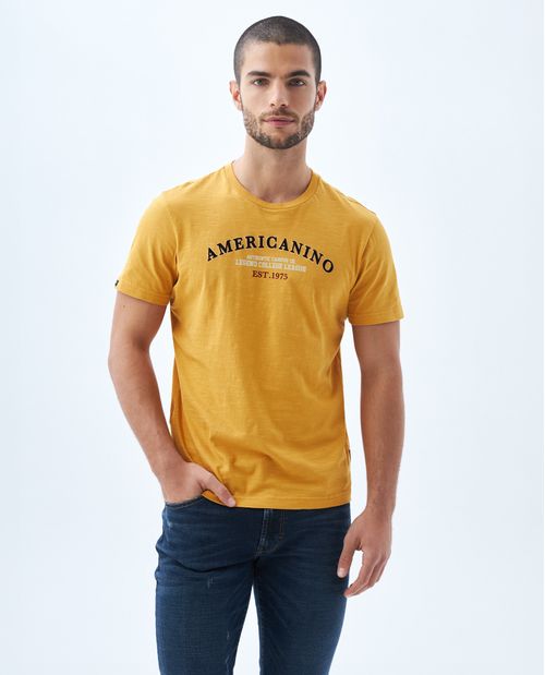 Camiseta estampada manga corta para hombre