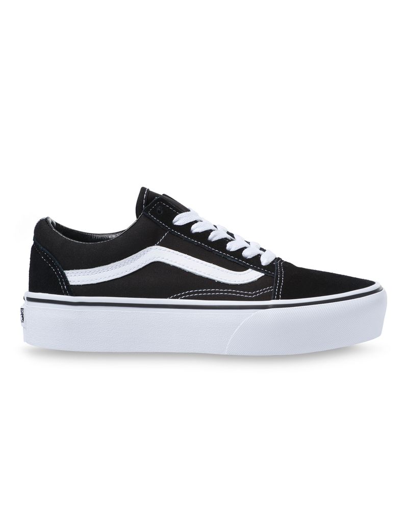 Vans negros store de plataforma