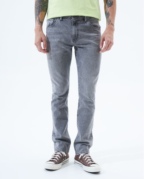 Jean Slim and Straight fit tono gris para hombre