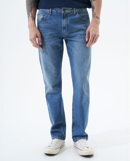 Jean Slim and Straight fit bota recta para hombre