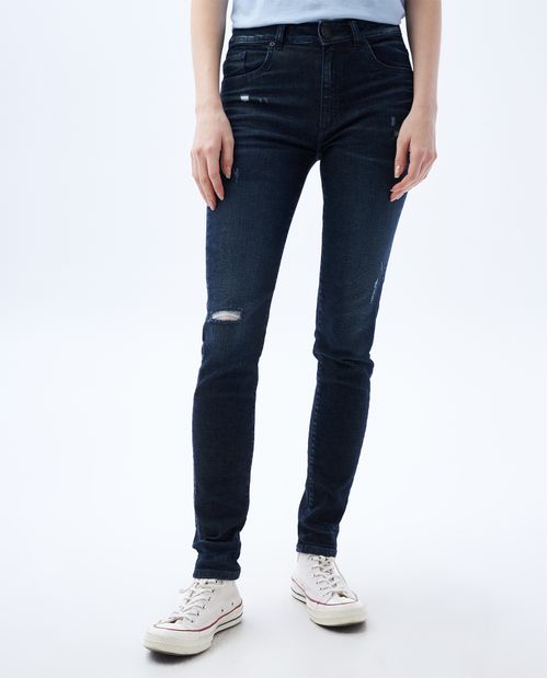 Jean Jegging fit tiro medio para mujer